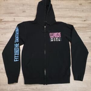 Fitz And The Tantrums Hoodie Mens Small Black Full Zip Astronaut Tour Beimar